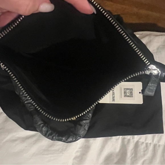 NWT Zadig & Voltaire Rocky Patchwork Studded crossbody in Black - Picture 9 of 12